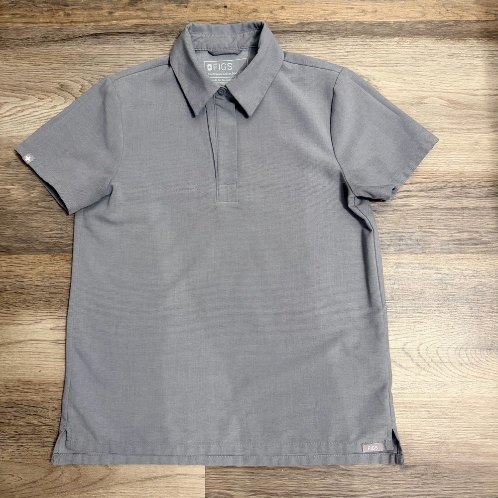 Figs Gray Polo Blouse for Women